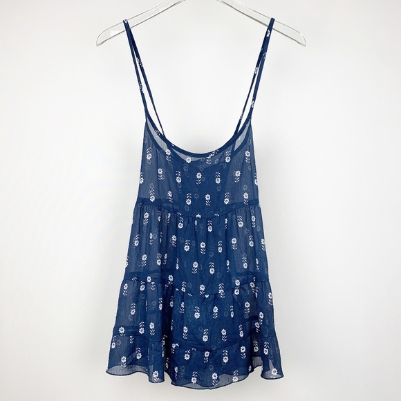 Abercrombie & Fitch Tops - ABERCROMBIE & FITCH Ruffle Boho Flowy Tank…